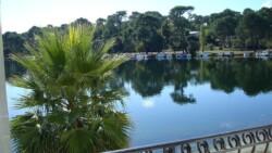 Balcony with a bird's eye view of the lake