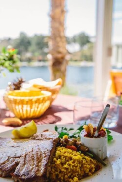 A feast for the senses at the restaurant: fresh, homemade, locally sourced produce.